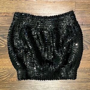 70’s Black Sequin Tube Top